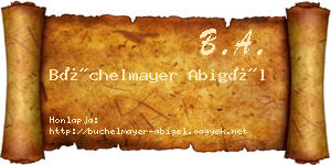 Büchelmayer Abigél névjegykártya